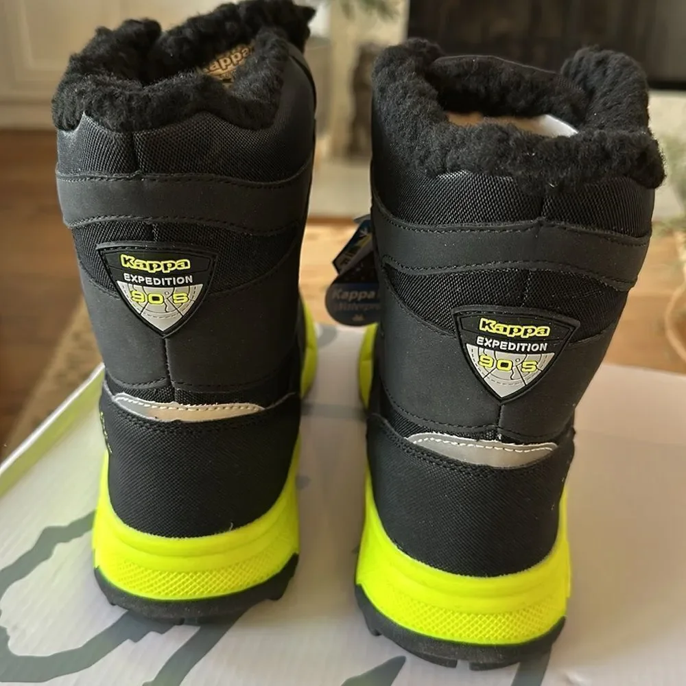 Kappa Cekis Tex K Black/Lime Kids Boot NEW in Box